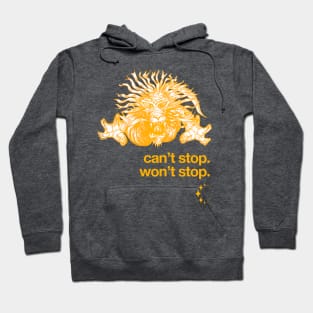 Yellow Dragon Can't Stop. Won't Stop. White. Hoodie